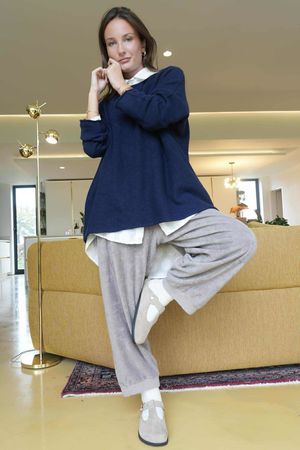 Conrad Oversized Boxy Knit Navy